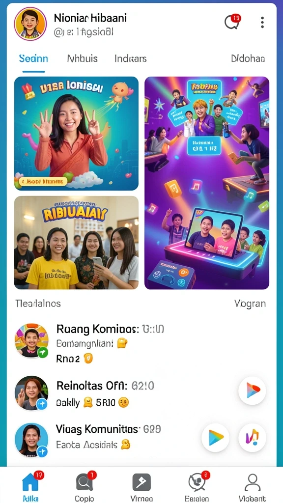gamerp - Tampilan awal GAMERP yang penuh warna dan menarik.